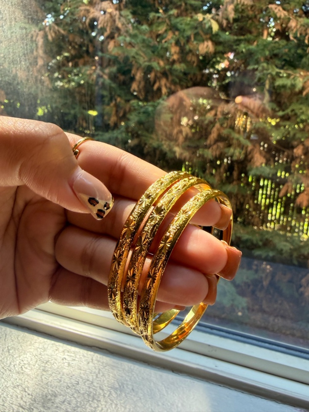 ✨ 24K Gold Stackable Bangles | Trendy Wrist Set | Luxury Minimal Jewelry 💛